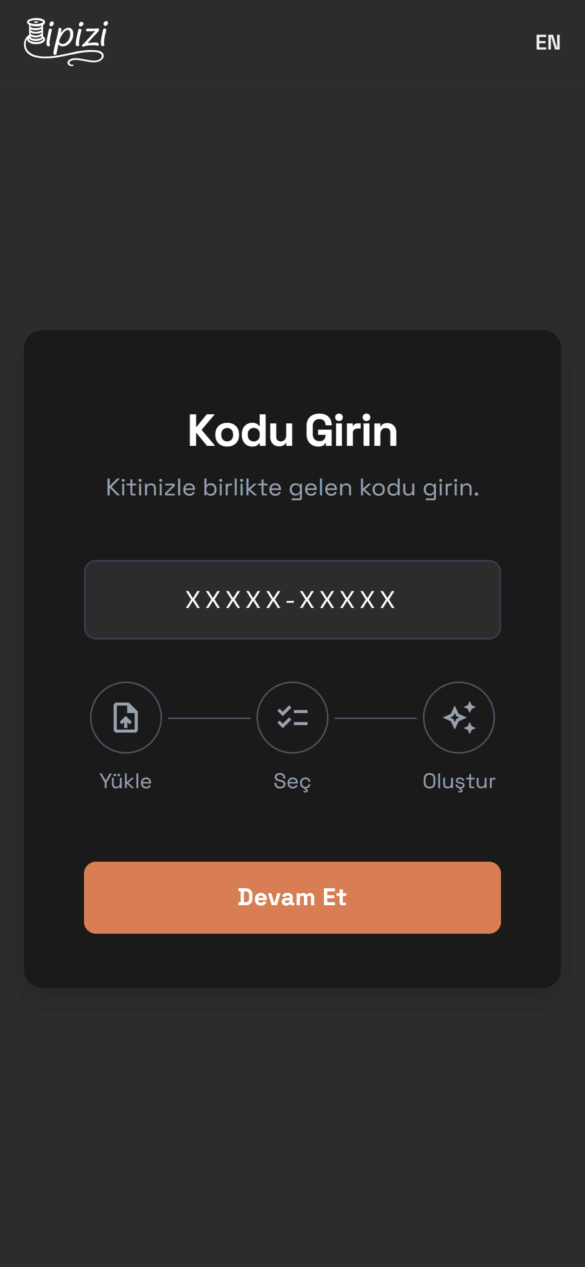 Aktivasyon Kodunu Girin