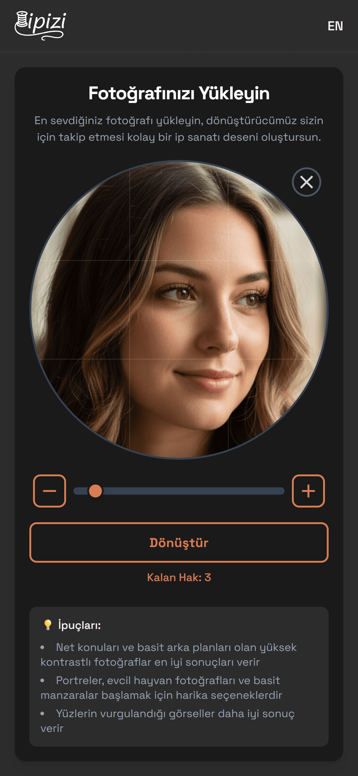 Fotoğrafınızı Yükleyin ve Düzenleyin