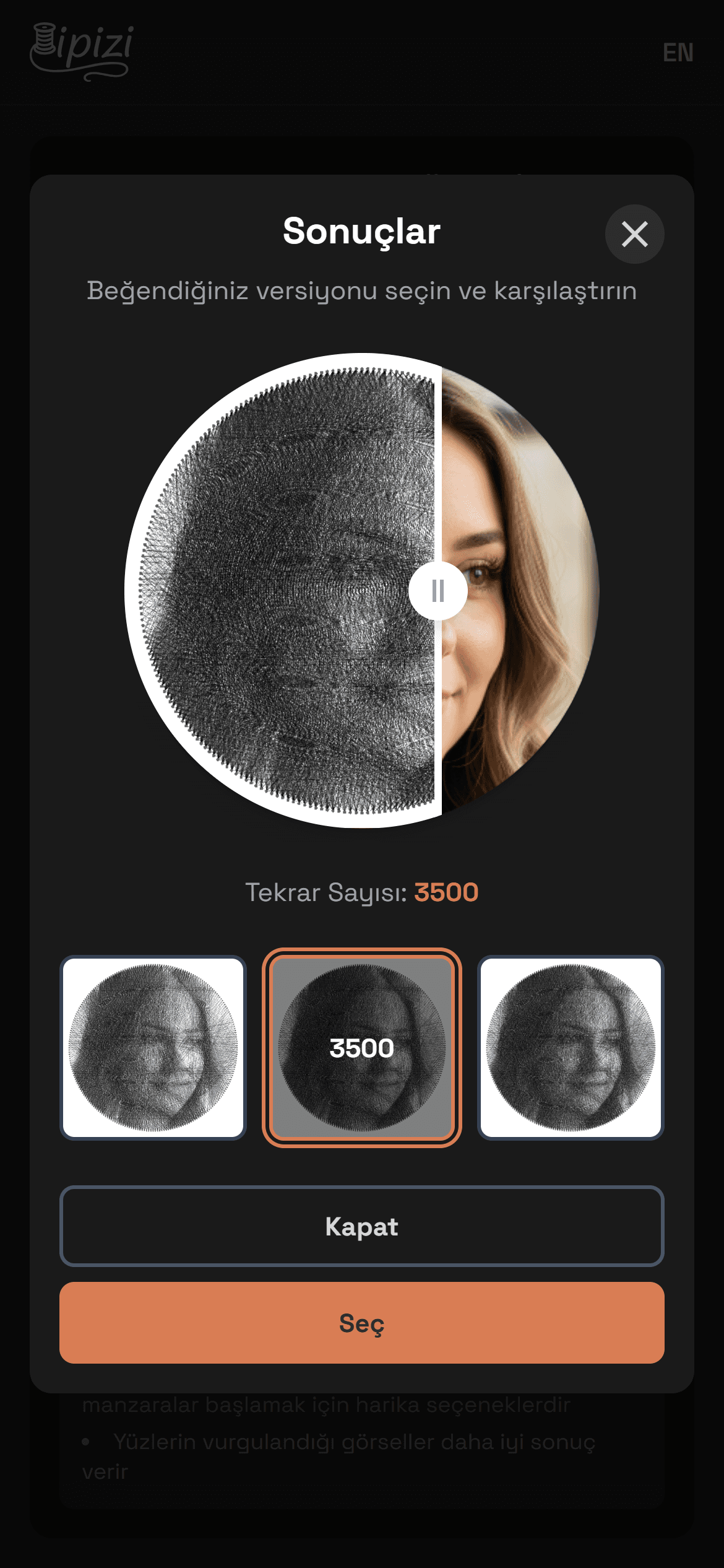 3 Seçenekten Birini Seçin